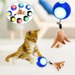 Automatic rolling ball with feather for Cats (USB Rechargeable)