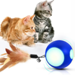 Automatic rolling ball with feather for Cats (USB Rechargeable)