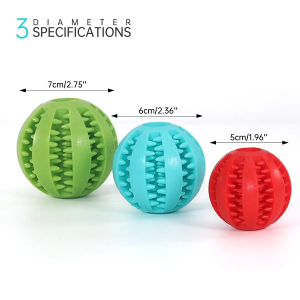 Interactive rubber chewing balls for Teeth Cleaning & Toy for attracting the interest