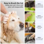 Steam Pet Brush with Release Button 3 In 1