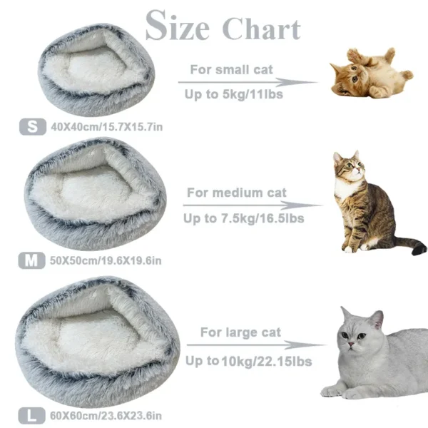 Winter Long Plush Cat Bed
