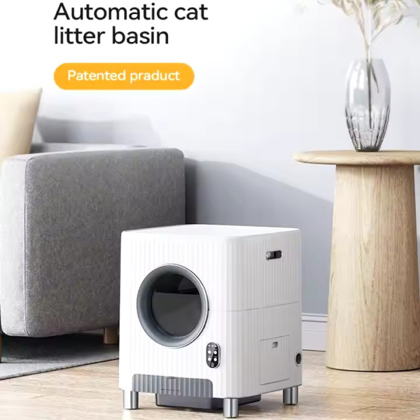 Smart self cleaning litter box with monitor and app control for Cats