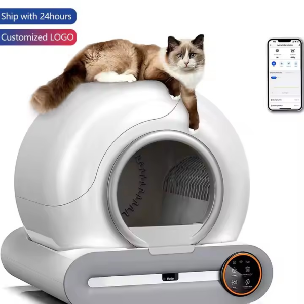 Automatic cat litter box with app control and self cleaning for Cats