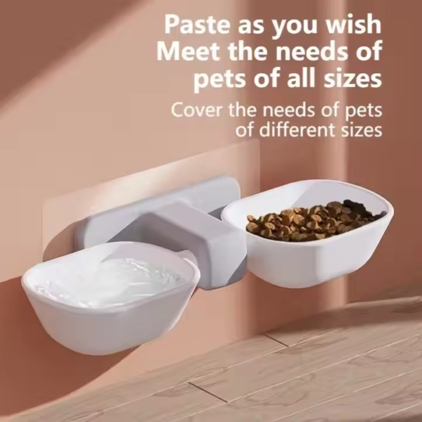 Wall-mounted Hanging Feeding Bowl for Pets