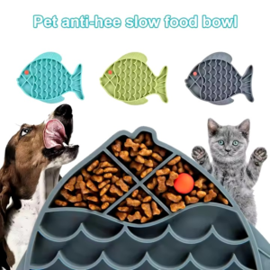 Silicone Slow Feeder Bowl with High Temperature Resistance for Pets