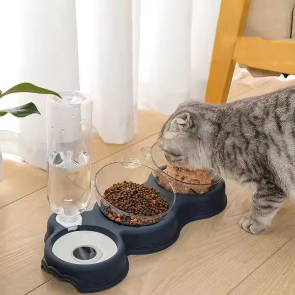 Double bowls with water place for Pets