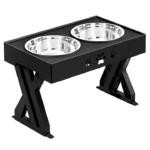 Raised Stainless Steel DoubleBowl for Pets