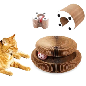 Paper magic organ scratching board with bell grinding claw for Cats