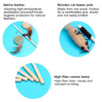 Wand toy-teaser for training&interacting for Cats