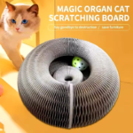 Paper magic organ scratching board with bell grinding claw for Cats