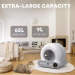 Automatic cat litter box with app control and self cleaning for Cats