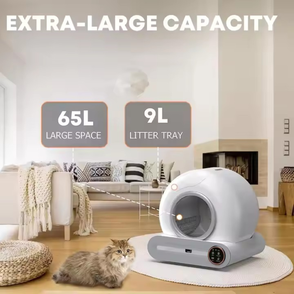 Automatic cat litter box with app control and self cleaning for Cats