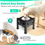 Elevated Stainless Steel bowls (2.2L/75oz) for Pets