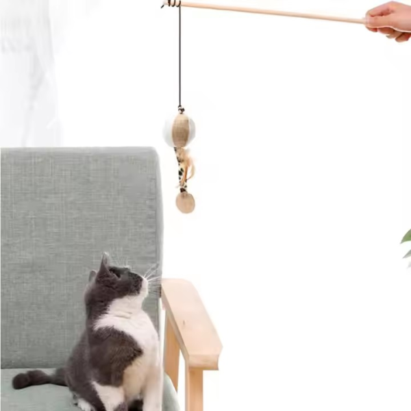 Wand toy-teaser for training&interacting for Cats
