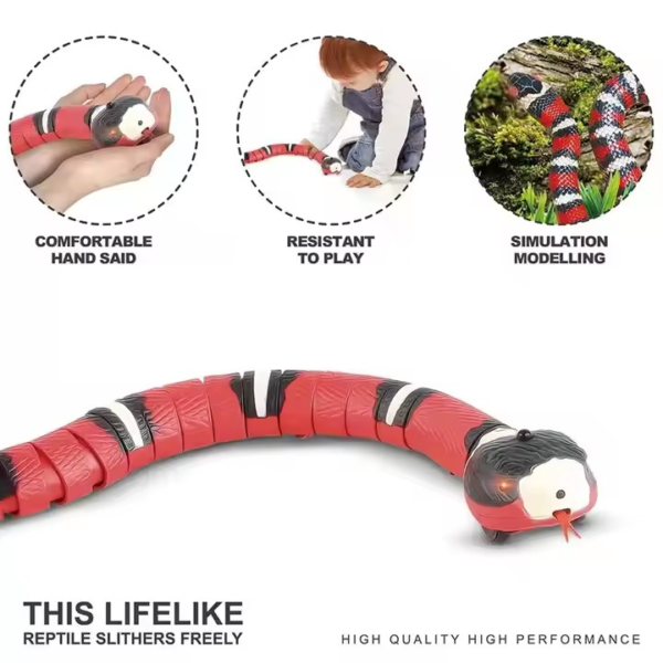 Automatic smart sensing snake interactive toys for Cats