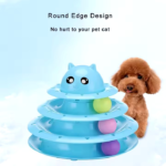 Circle track with 3 levels and moving balls for Cats