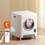 Smart self cleaning litter box with monitor and app control for Cats