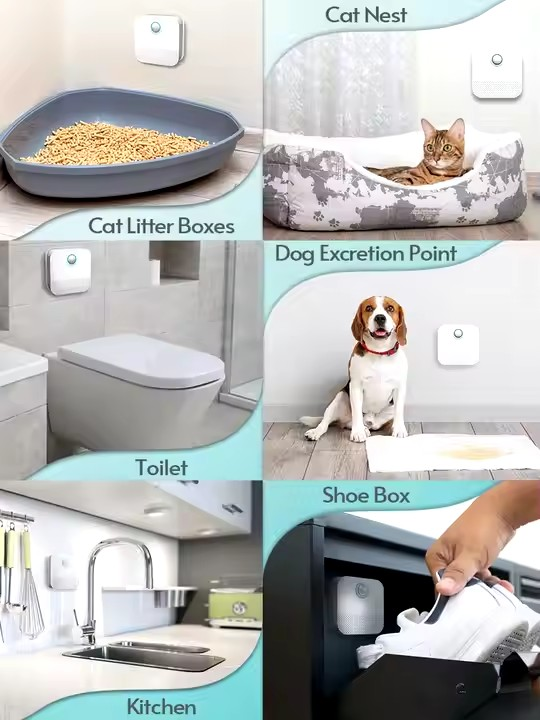 Tonepie smart odor eliminator with sensor for litter box