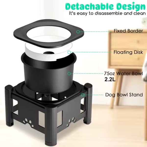 Elevated Stainless Steel bowls (2.2L/75oz) for Pets