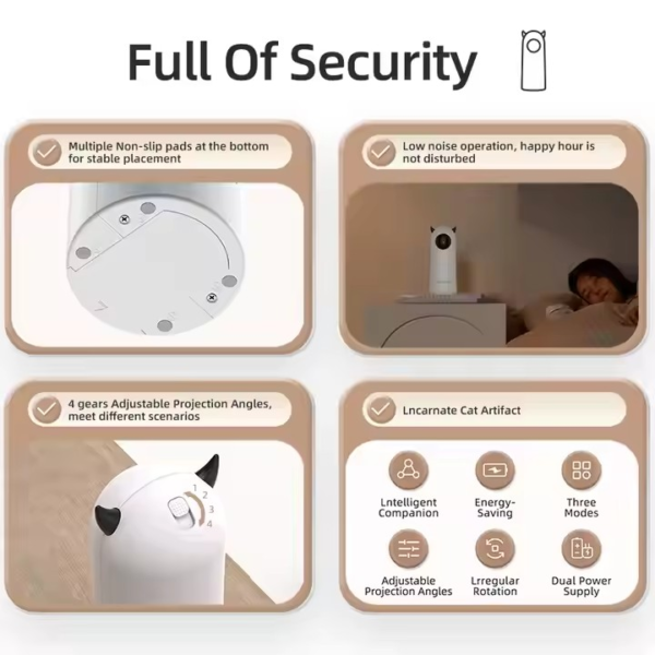 Smart teasing LED laser for Cats