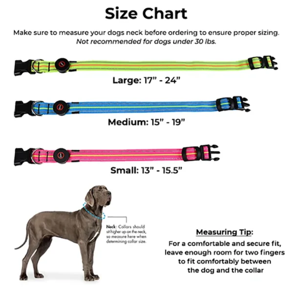 Waterproof Electric Dog LED Collar