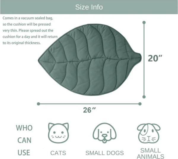 Leaf Shaped Cotton Cat Bed