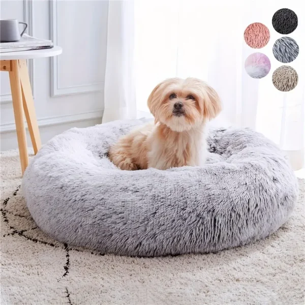 Plush Pet bed anti-anxiety donut cuddler