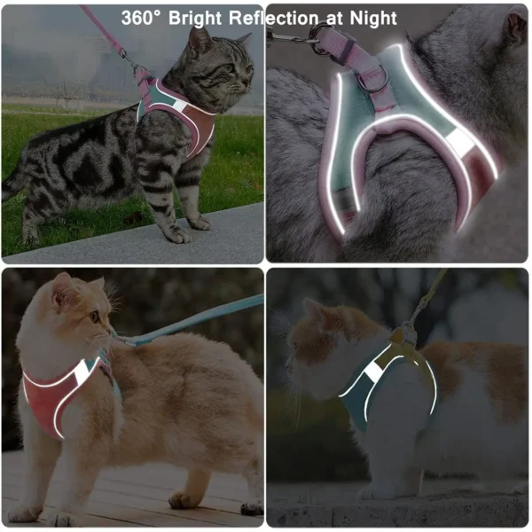 Reflective Cat Harness Fashion Vest