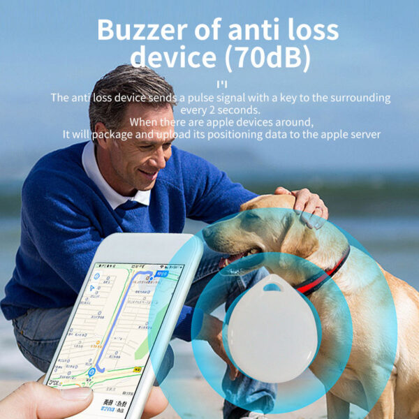 Electronic Pet Tracker Smart Air Tag Chip Mini Key Finder Anti Lost Alarm Cat Dog Products Tracking Pet Tracker Location