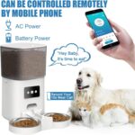 6L Automatic Dog Feeders Smart Pet Feeder with APP Control for Cat and Dogs Food Dispenser 2 Stainless Steel Bowl Voice Recorder