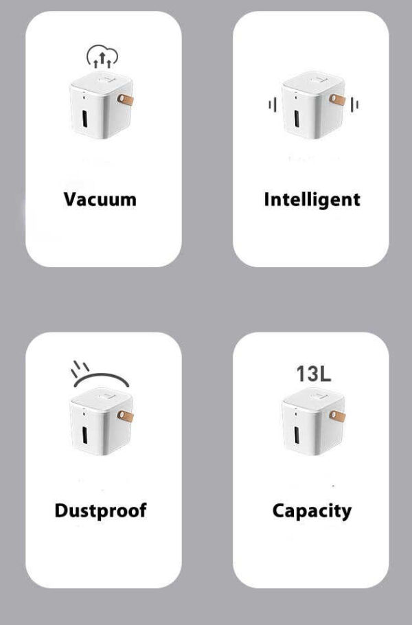 12L Smart Pet Cat Dog Food Vacuum Grain Storage Dog Bowls Bucket Sealed Moisture-Proof Dog Products