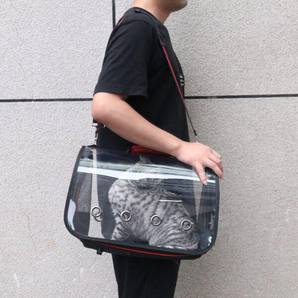 Transparent Cat Carrier Outdoor Breathable Travel Handbag Puppy Carrier Shoulder Dog Bag Portable Bag Pet Manufacturer Supplies