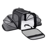 Airline Approved Pet Carrier Soft Sided Pet Travel Carrier Expandable Puppy Cat Handbag with Fleece Pad Pet Manufacture