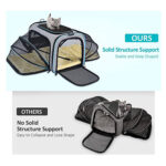 Airline Approved Pet Carrier Soft Sided Pet Travel Carrier Expandable Puppy Cat Handbag with Fleece Pad Pet Manufacture
