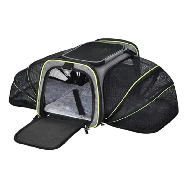 Airline Approved Pet Carrier Soft Sided Pet Travel Carrier Expandable Puppy Cat Handbag with Fleece Pad Pet Manufacture