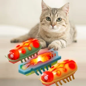 Funny Electric Bugs Cat Toy Automatic Escape Mini Robot Bug Vibration Insect Toys for Cats Battery Operated Cockroach Ladybug 2