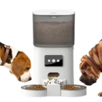 6L Automatic Dog Feeders Smart Pet Feeder with APP Control for Cat and Dogs Food Dispenser 2 Stainless Steel Bowl Voice Recorder