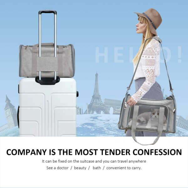 Pet Carrier for Small Medium Cats Dogs Puppies Airline Approved Small Dog Carrier Soft Sided Collapsible Puppy Dog Travel Bag