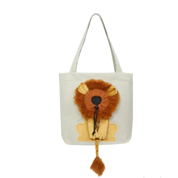 Lion Shape Cat Carrier Bags Adjustable Zipper Outdoor Pet Shoulder Bags Puppy Slings Bag Canvas Tote Pouch Cat Products