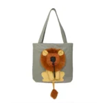 Lion Shape Cat Carrier Bags Adjustable Zipper Outdoor Pet Shoulder Bags Puppy Slings Bag Canvas Tote Pouch Cat Products