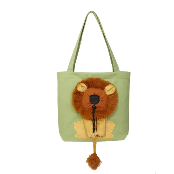 Lion Shape Cat Carrier Bags Adjustable Zipper Outdoor Pet Shoulder Bags Puppy Slings Bag Canvas Tote Pouch Cat Products