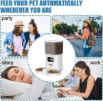 6L Automatic Dog Feeders Smart Pet Feeder with APP Control for Cat and Dogs Food Dispenser 2 Stainless Steel Bowl Voice Recorder
