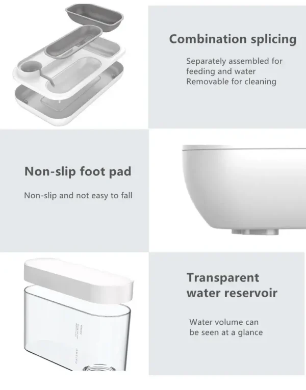 Cat Automatic Drinking Bowl Double Bowls Cat Drinking Water Pet Bowl 1.5L Capacity Pet Drinking Fountain Cat Products