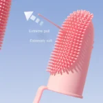 Soft Dog Finger Brush Toothbrush Double Headed Pet Toothbrush Dog Cleaning Breath Care TPR Designer Dog Brush Pet Supplies