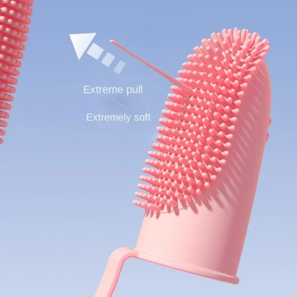 Soft Dog Finger Brush Toothbrush Double Headed Pet Toothbrush Dog Cleaning Breath Care TPR Designer Dog Brush Pet Supplies