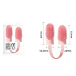 Soft Dog Finger Brush Toothbrush Double Headed Pet Toothbrush Dog Cleaning Breath Care TPR Designer Dog Brush Pet Supplies