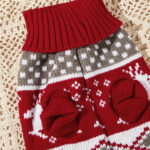 Christmas Dog Sweater Elk Print Pet Sweater for Small Medium Dogs Cat Clothes Designer Dog Products