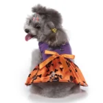Dog Halloween Wizard Dress Pet Costume with Bat Skirt Winter Christmas Decoration Supplies for Apparel Use