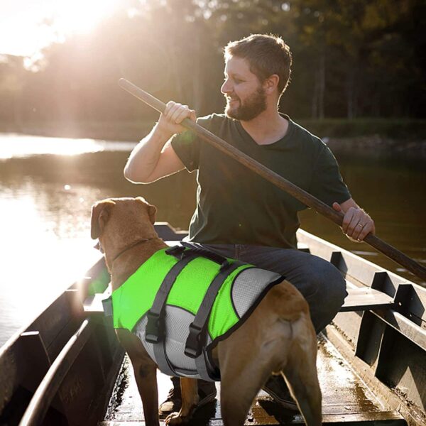 Reflective Dog Life Jacket Sport Safety Rescue Vest Clothes for Pet Designer Dog Adjustable Vests Puppy Float Swimming Pet Vests