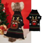 Pet Manufacturer Christmas Dog Clothes Red Nosed Deer Pet Sweaters Teddy Bears for Small Medium and Large Dog Sweaters